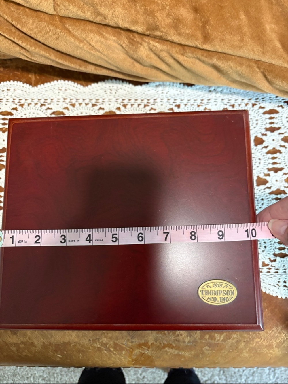 Thompson & CO 1915 Wood cigar  Box - Deep cherry - Picture 5 of 7